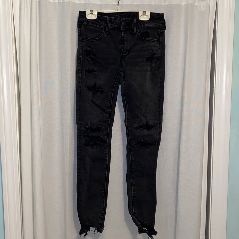 American eagle black jeggings